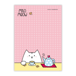 MILO-TODO-LIST-SET-001-Sweet-Yummy-Time-04_preview01_Milo-Meow-Cat-tea-pot-cookies-mug-cozy_Kitten-Notepad–ToDo-List–Day-Planner–Memo-Pad–Shopping–Cat-Stationery-Gift